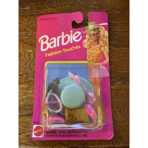 1992 Barbie 6 Piece Fashion Touches Set 65305 Hat Shoes Belt Purse And Pearls